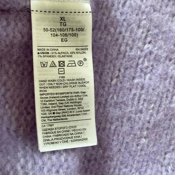 Banana Republic
Oversized Cowl-Neck
Tunic Sweater Lilac
51% Alpaca blend Sz XL - Picture 6 of 12